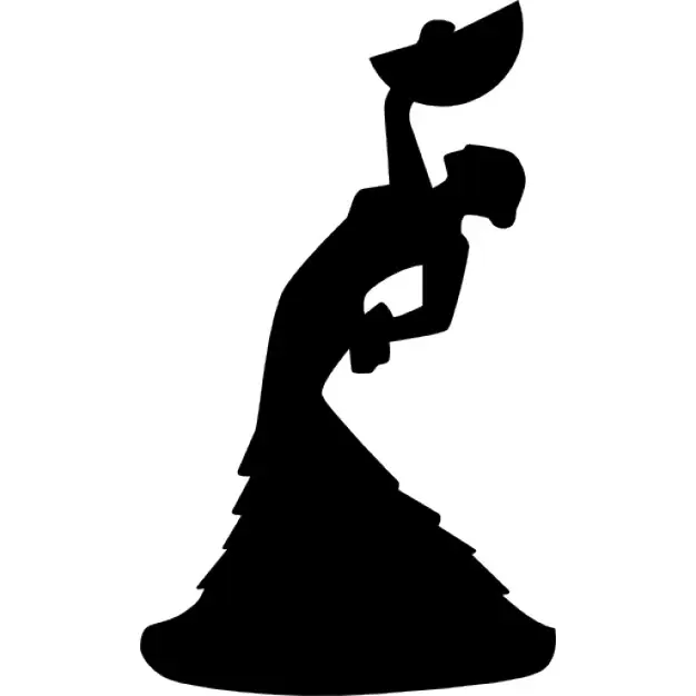 Silhouette ballerina flamenco